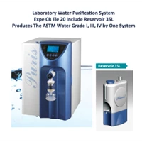 PURIS LABORATORY WATER PURIFICATION SYSTEM EXPE CB ELE 20 INCLUDE RESERVOIR 35L PRODUCES THE ASTM WATER GRADE I III IV BY ONE SYSTEM